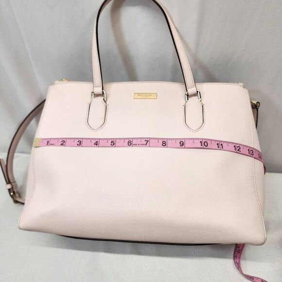 Kate Spade Women's Light Pink Laurel Way Leighann Saffiano Leather Satchel Bag - Picture 5 of 13